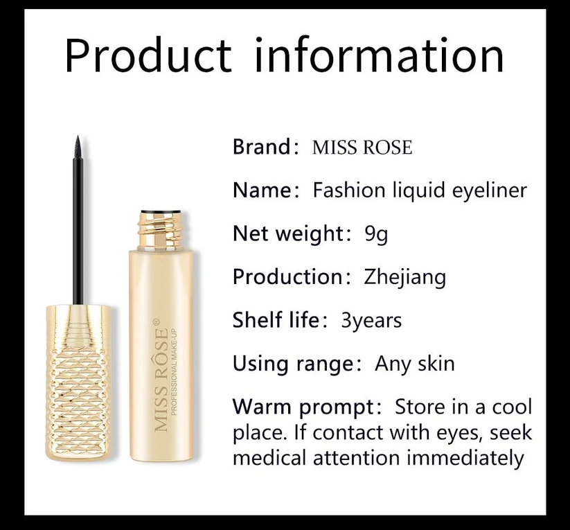 Miss Rose Black eyeliner gold