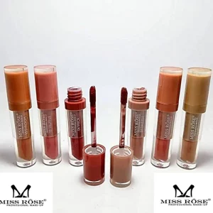 Miss Rose Matte Liquid Lip Gloss Set - 6 Pcs