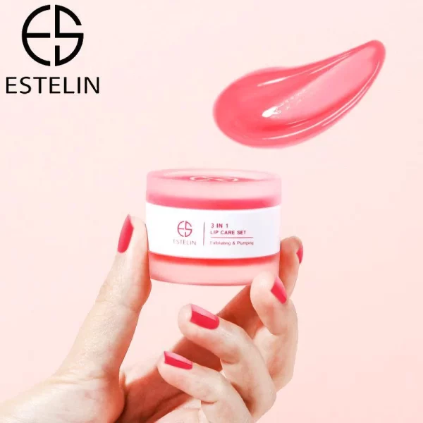 Estelin 3 In 1 Cherry Sugar Lip Scrub And Balm
