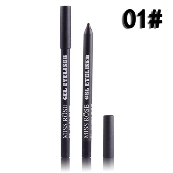 Miss Rose Waterproof Make Up Eye Liner Pencil  -  Black